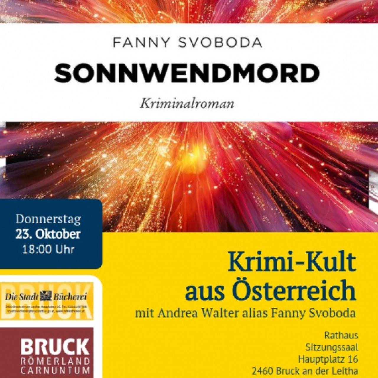 Plakat: Sonnwendmord - Krimi-Kult aus Österreich mit Andrea Walter alias Fanny Svoboda