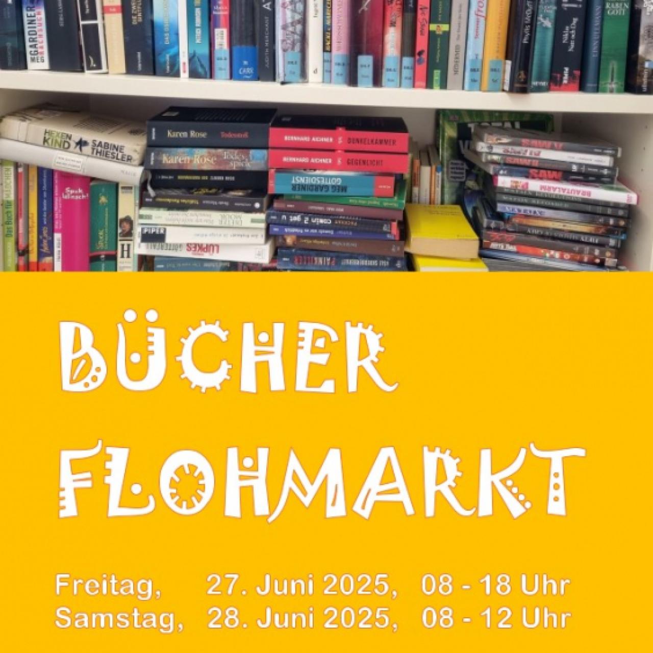 Plakat: Bücherflohmarkt