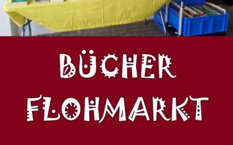 Plakat: Bücherflohmarkt